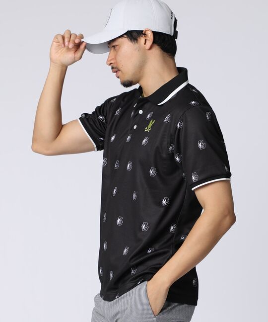 [GOLF]カレッジモノグラムプリント ポロシャツ