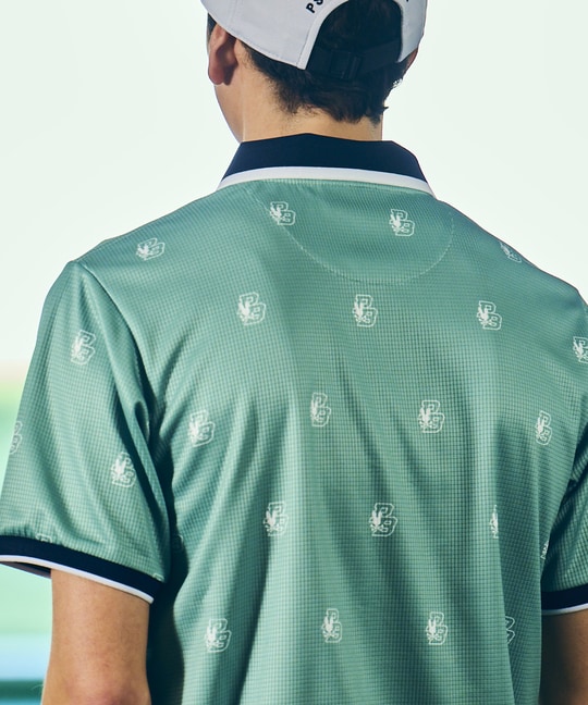 [GOLF]カレッジモノグラムプリント ポロシャツ