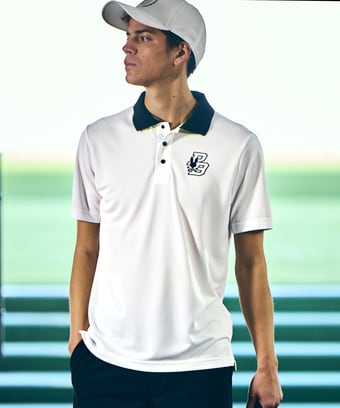 [GOLF]ライトカノコ 　サークルロゴ刺繍ポロシャツ