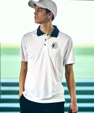[GOLF]ライトカノコ サークルロゴ刺繍ポロシャツ