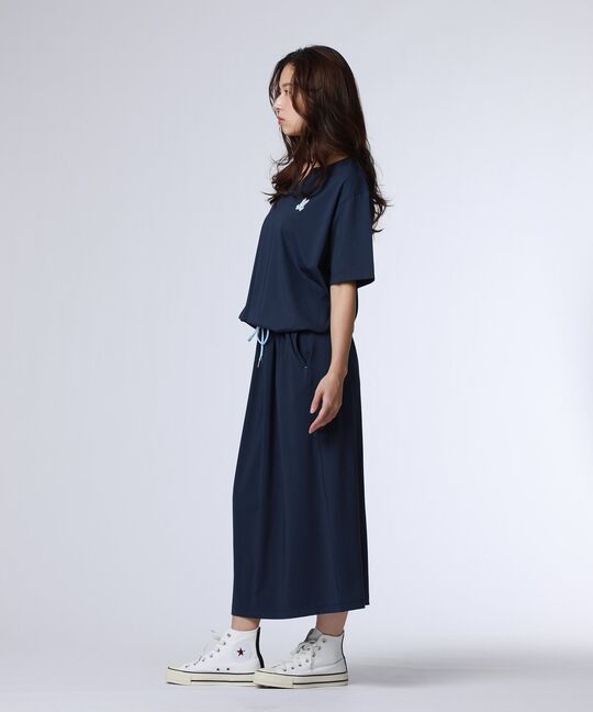 [WOMEN]キーネック ブラウジングワンピース