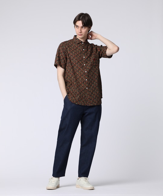 [LIBETY]フラワープリントシャツ