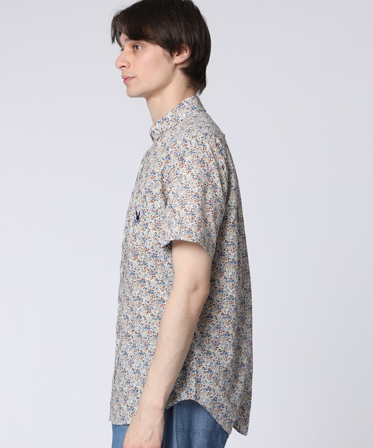 [LIBETY]フラワープリントシャツ