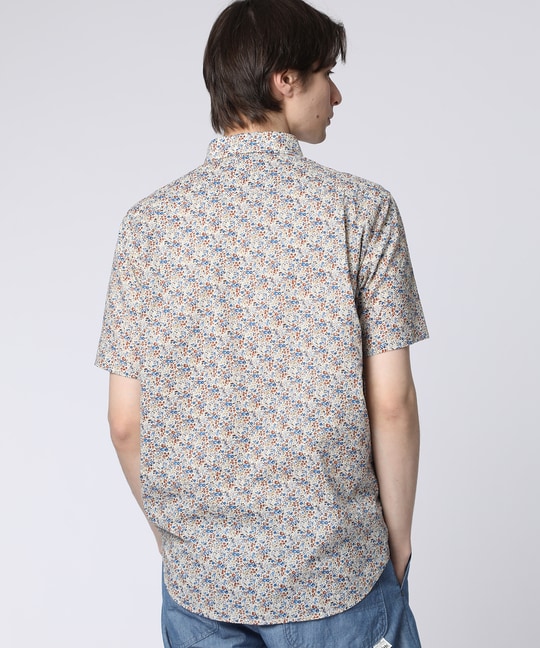 [LIBETY]フラワープリントシャツ