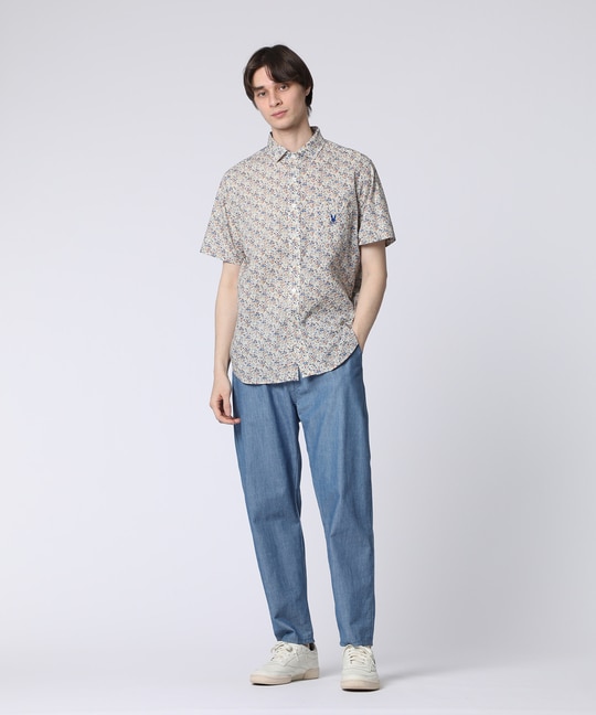 [LIBETY]フラワープリントシャツ