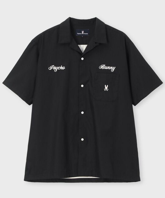 オープンカラー ボーリングシャツ