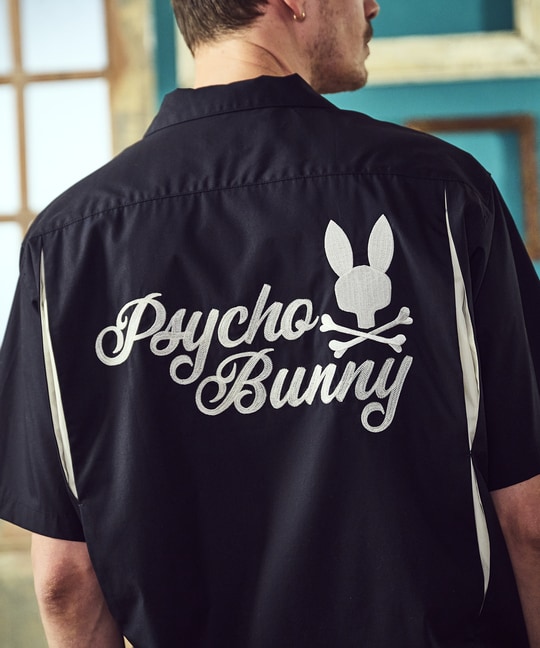 オープンカラー ボーリングシャツ