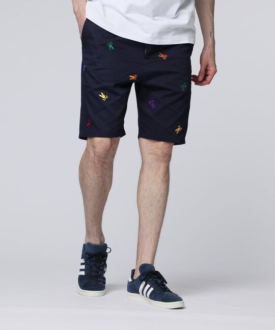 カラフルロゴパターン コットンツイル ショーツ