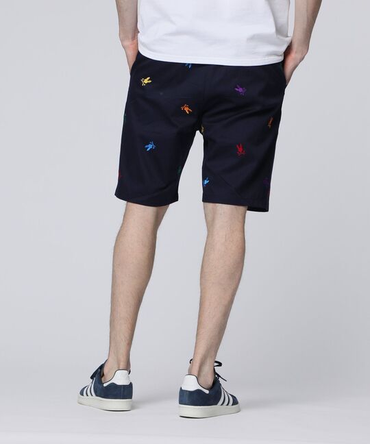 カラフルロゴパターン コットンツイル ショーツ