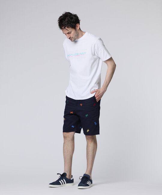 カラフルロゴパターン コットンツイル ショーツ