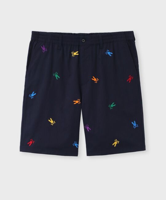 カラフルロゴパターン コットンツイル ショーツ