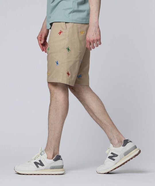 カラフルロゴパターン コットンツイル ショーツ