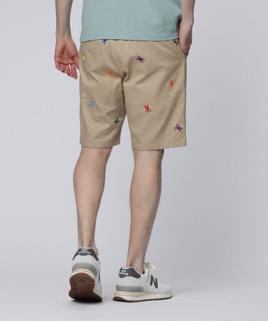 カラフルロゴパターン コットンツイル ショーツ