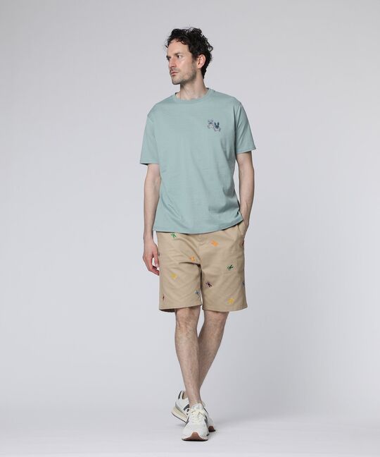 カラフルロゴパターン コットンツイル ショーツ