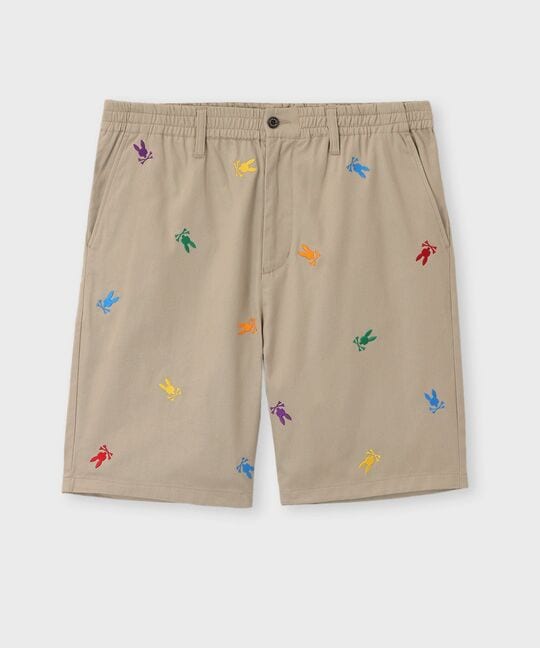 カラフルロゴパターン コットンツイル ショーツ