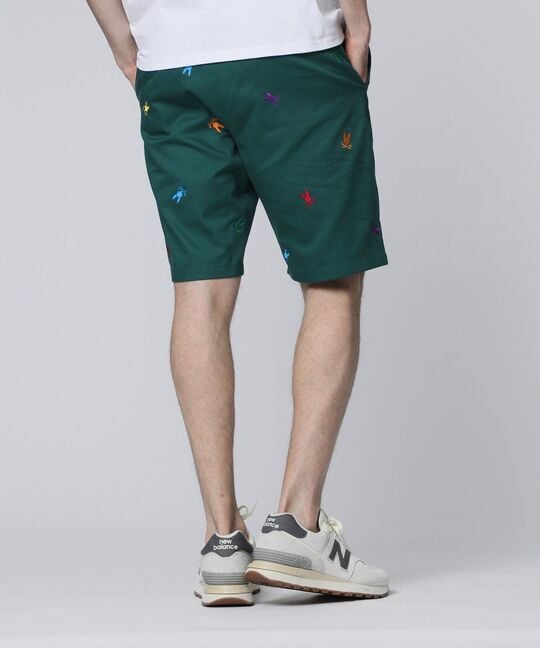 カラフルロゴパターン コットンツイル ショーツ