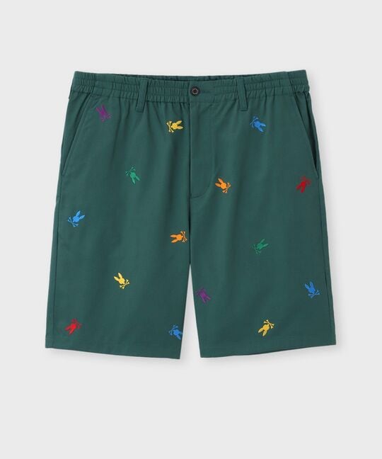 カラフルロゴパターン コットンツイル ショーツ