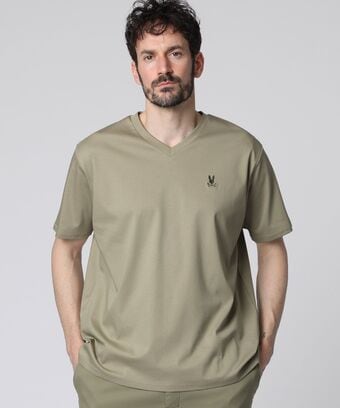 シルケットスムース Vネック 　Tシャツ