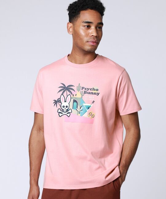 トロピカル アートワーク ピマコットンTシャツ