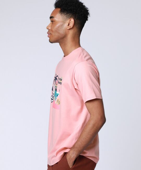 トロピカル アートワーク ピマコットンTシャツ