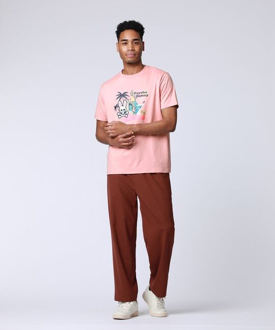 トロピカル アートワーク ピマコットンTシャツ