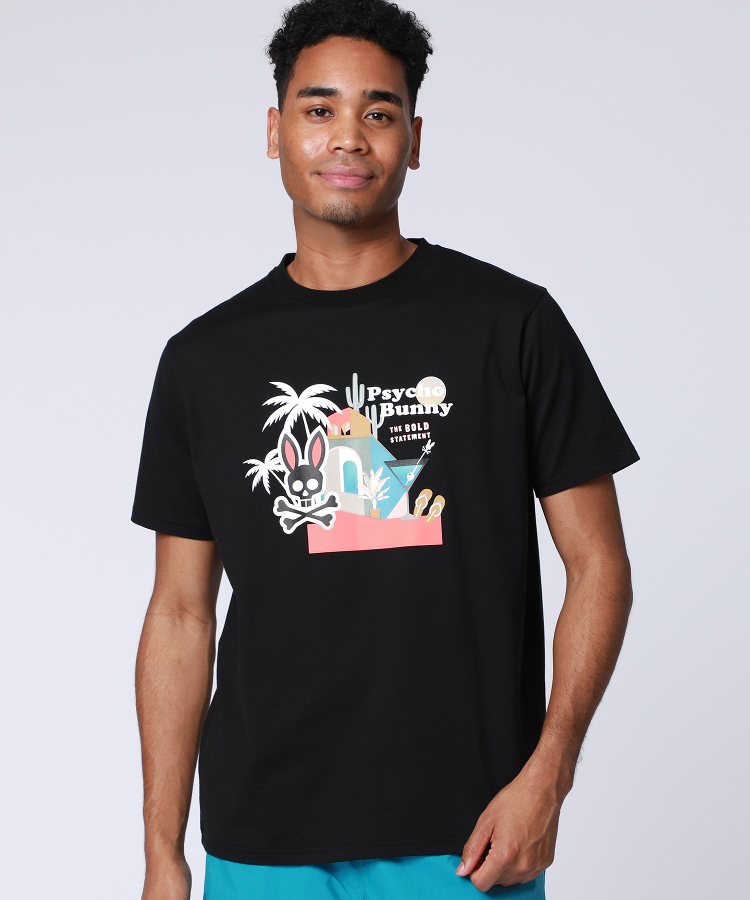 トロピカル アートワーク ピマコットンTシャツ｜Psycho Bunny｜サイコ