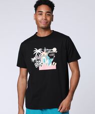 トロピカル アートワーク ピマコットンTシャツ