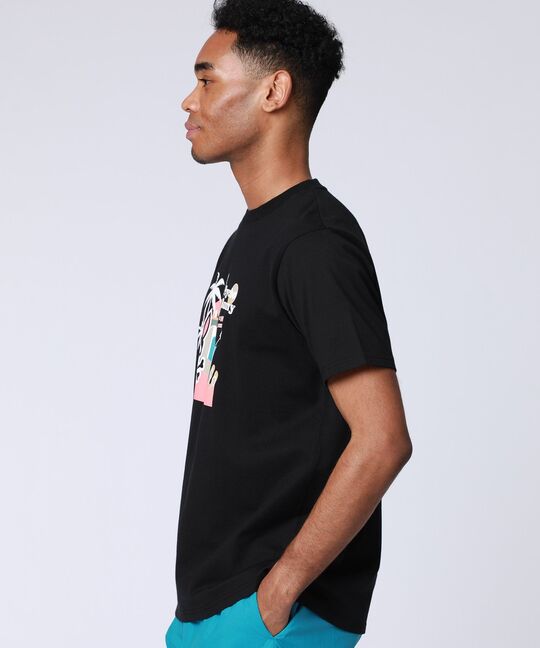 トロピカル アートワーク ピマコットンTシャツ