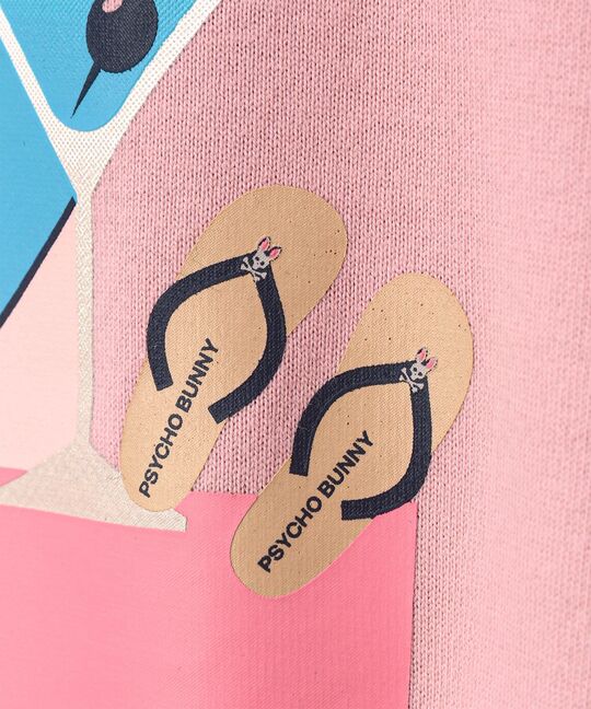 トロピカル アートワーク ピマコットンTシャツ