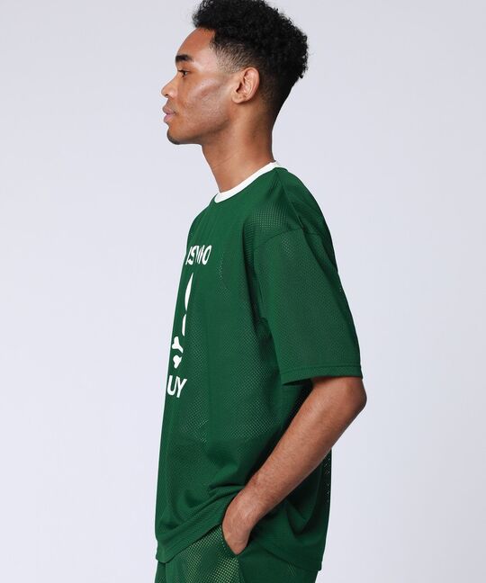 カレッジカラーメッシュ セットアップTシャツ