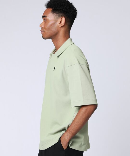 ポップコーンニット リラックス スキッパーシャツ