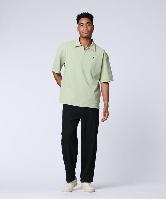 ポップコーンニット リラックス スキッパーシャツ