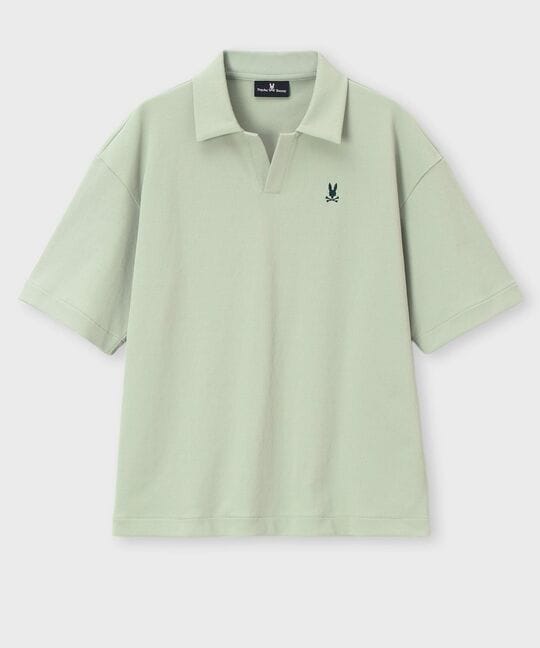 ポップコーンニット リラックス スキッパーシャツ