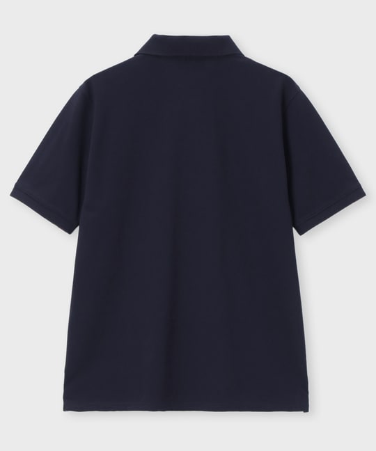 トロピカルアートワーク 襟裏チェック刺繍ポロシャツ