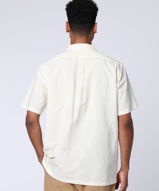 パイナップルジャガード オープンカラーシャツ