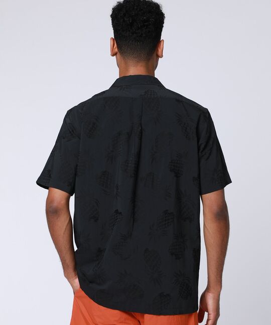 パイナップルジャガード オープンカラーシャツ