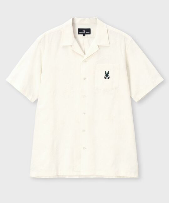 パイナップルジャガード オープンカラーシャツ