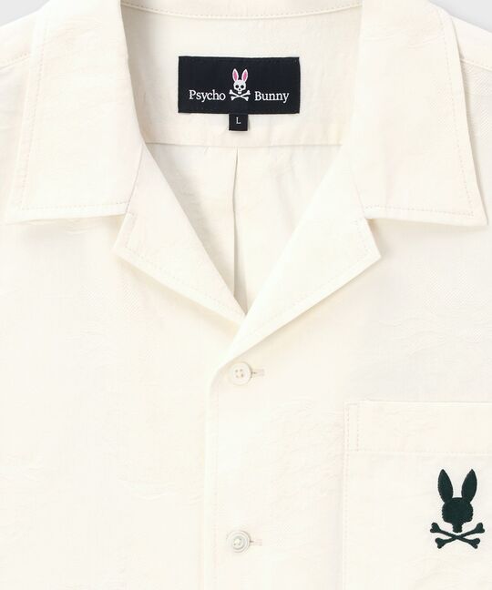 パイナップルジャガード オープンカラーシャツ