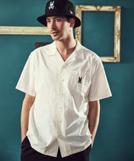 パイナップルジャガード オープンカラーシャツ