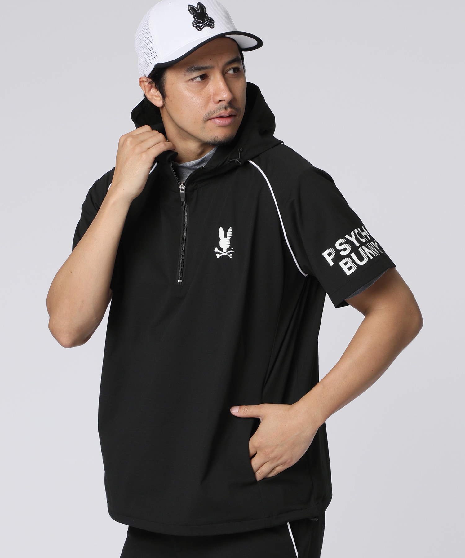 GOLF]スポーティバニー メッシュ半袖フーディ｜Psycho Bunny｜サイコ