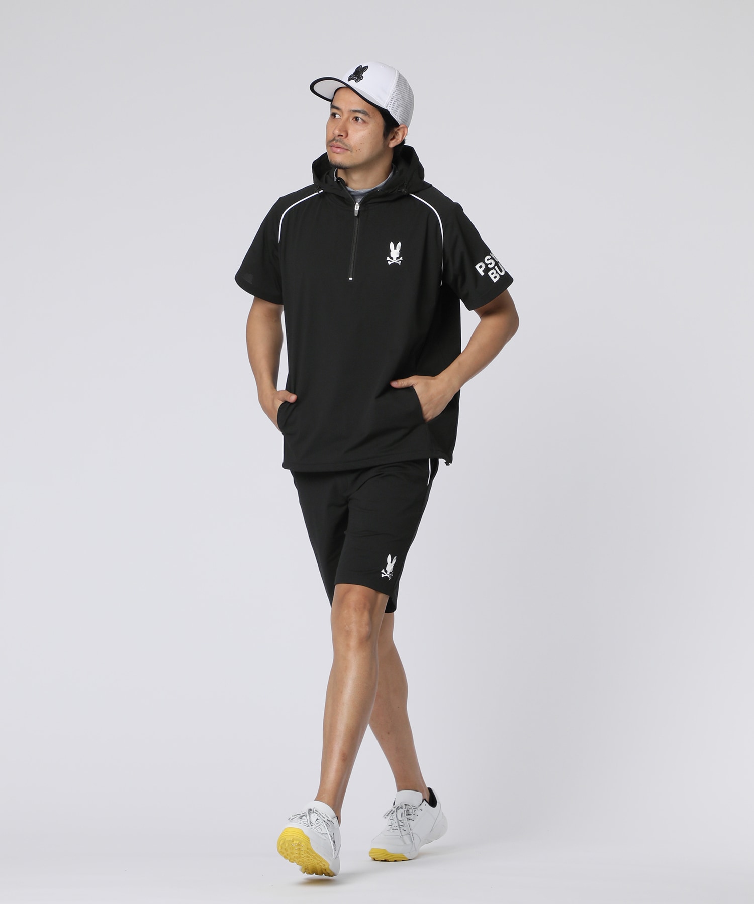 GOLF]スポーティバニー メッシュ半袖フーディ｜Psycho Bunny｜サイコ