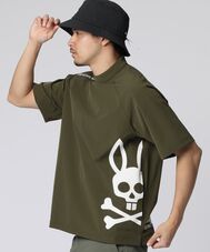 [WEB限定] リラックスフィットビッグバニーロゴ モックネックTシャツ