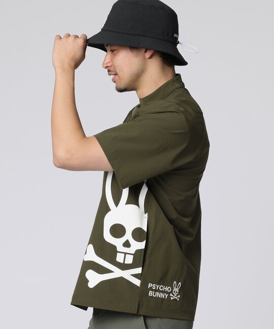 [WEB限定] リラックスフィットビッグバニーロゴ モックネックTシャツ