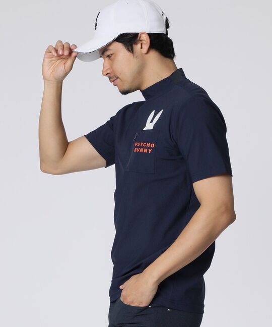 [GOLF] ポケットバニー モックネックTシャツ