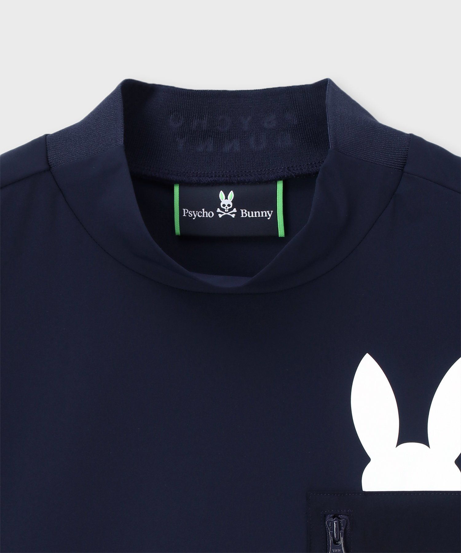 サイコバニー　モックネックシャツ　ストレッチ　メンズLサイズ カジュアルゴルフドットコムby PALM SPRINGSにPsycho Bunny［サイコ