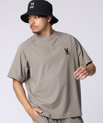 [WEB限定]リラックスフィット　 ロゴモックネックTシャツ