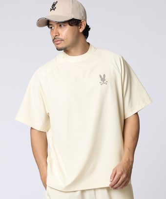 [WEB限定]リラックスフィット　 ロゴモックネックTシャツ