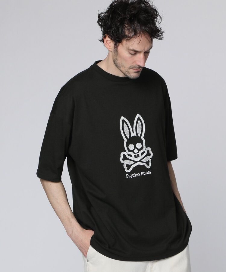 WEB限定]ハンドライトロゴ ワイドリラックス Tシャツ｜Psycho Bunny
