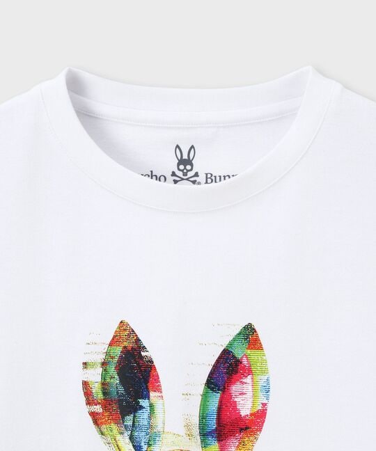 カラフルグリッチロゴ プリントTシャツ