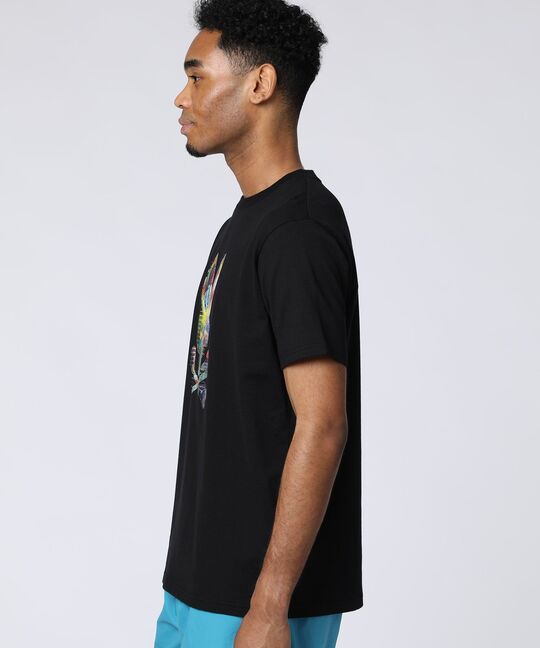 カラフルグリッチロゴ プリントTシャツ